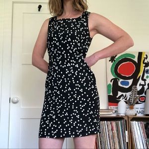 Vintage black and white polkadot dress